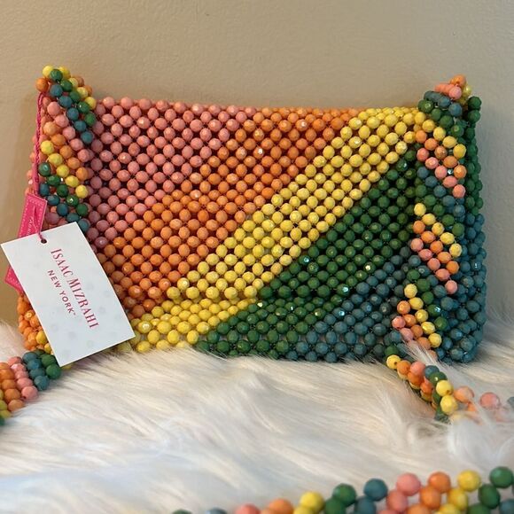 NWT Isaac Mizrahi Colorful Beaded Crossbody Bag - Picture 2 of 9